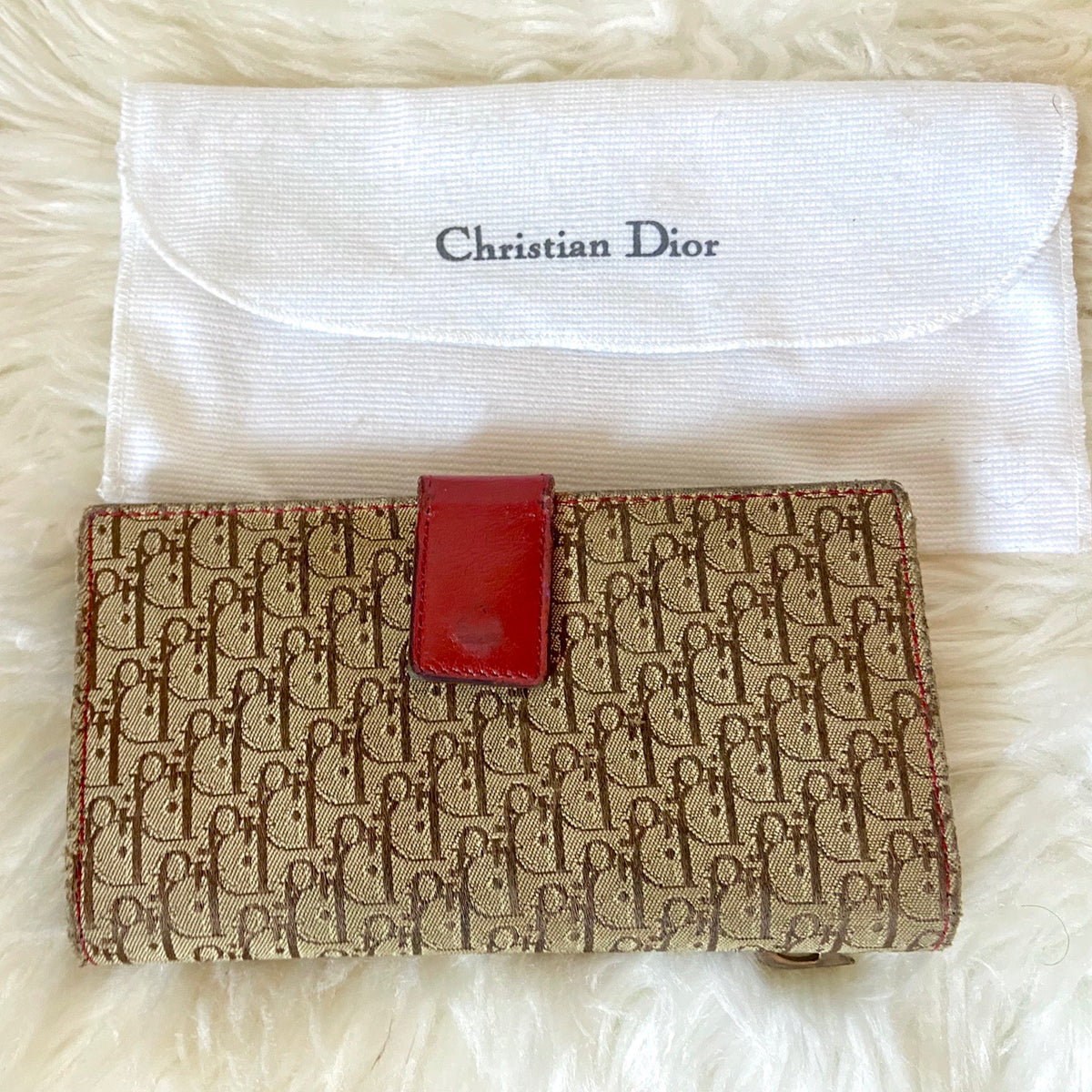 Christian Dior Short Wallet Authentic Rasta No. 2 Brown 