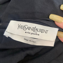 Load image into Gallery viewer, Authentic Yves Saint Laurent Rive Gauche black Long Exaggerated Sleeve Top from the early 1980s
