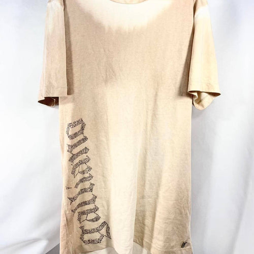 Rustic John Galliano rustic Multi tonal Tan and White “Galliano” T Shirt Size S