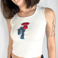 Load image into Gallery viewer, Early 2000s Y2K Christian Dior “Dior” Write Out Jean Patchwork top Size XS/S